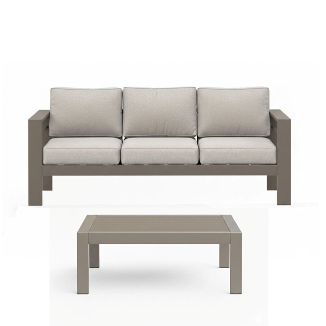 Outdoor Patio Set, All-Weather With Thick Cushions