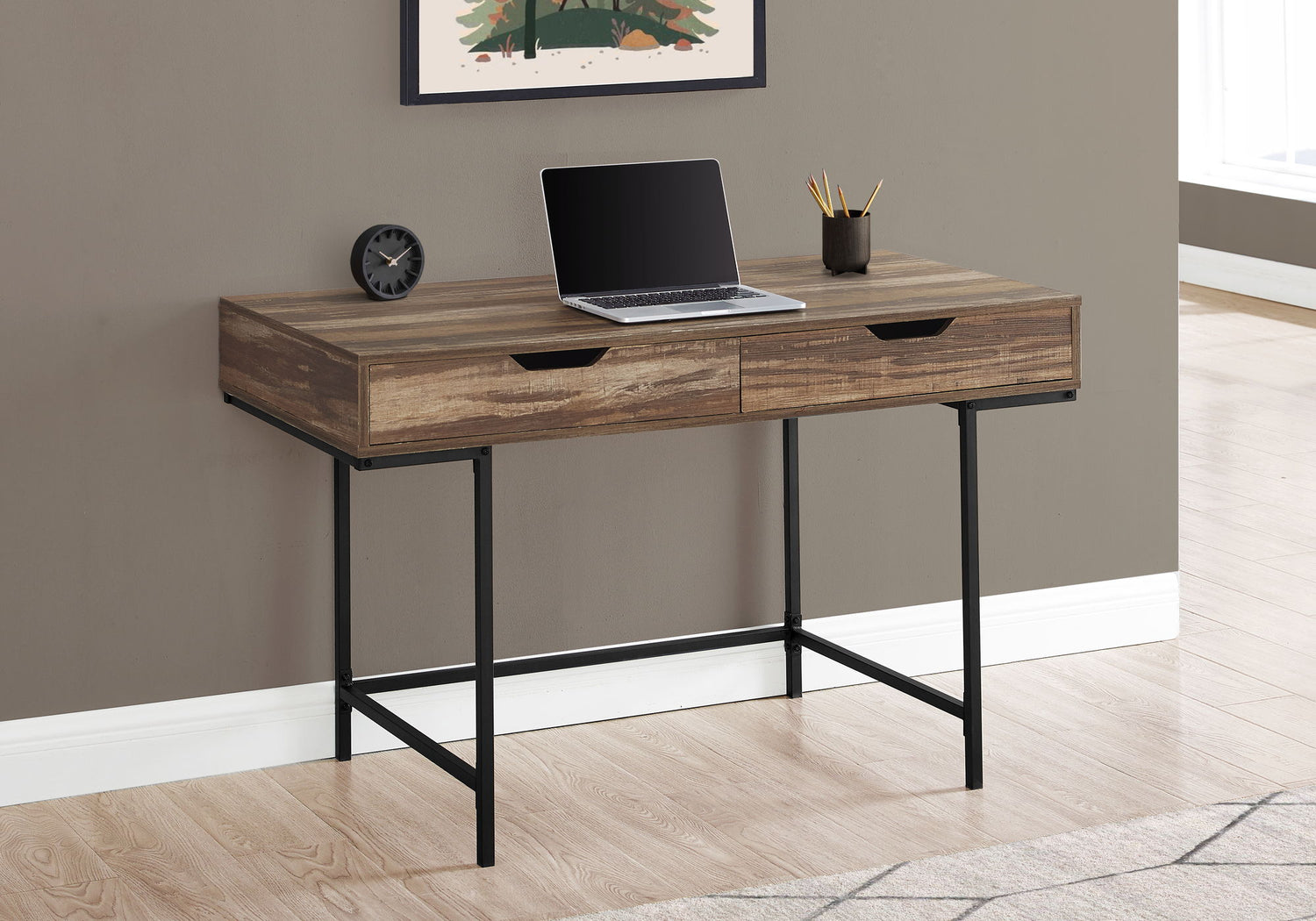 Computer Desk For Home Office, Laptop, Storage Drawers, Contemporary &amp; Modern