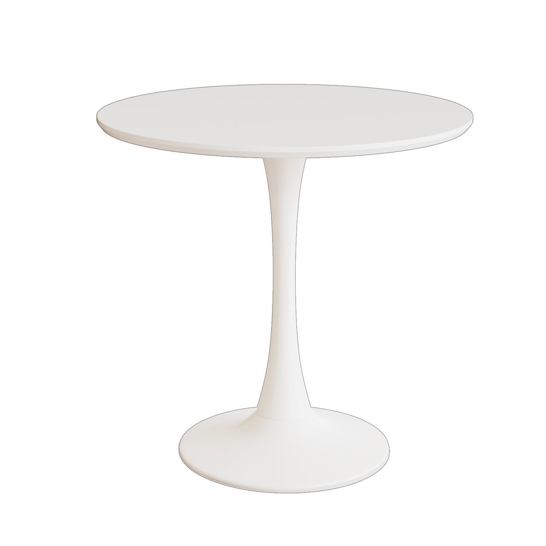Mid-Century Round Dining Table With Pedestal Base For 2 - 4 People