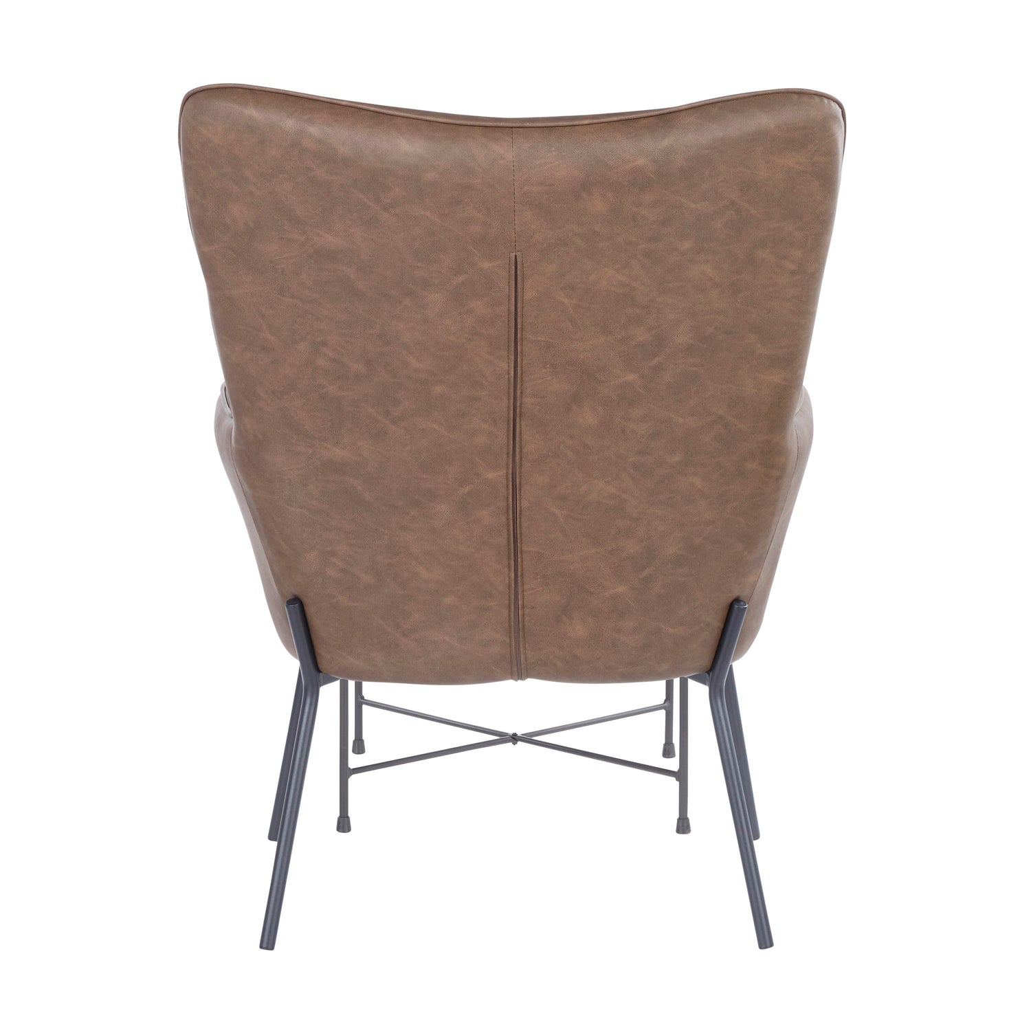 Izzy - Industrial Lounge Chair &amp; Ottoman Set