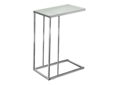 Accent Table, C - Shaped, Tempered Glass, Stylish Design Contemporary &amp; Modern