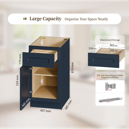 Shaker Base Cabinet &amp; Soft-Close Door And Drawer