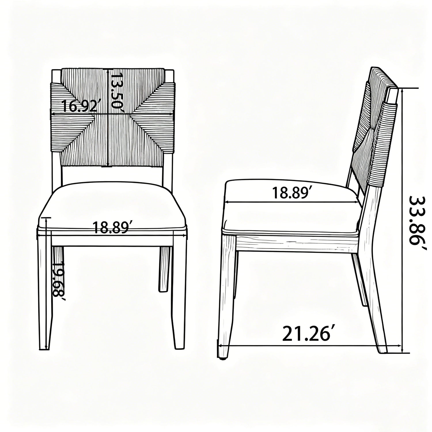 French Country Dining Chairs (Set of 2)