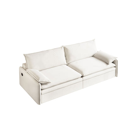 4 Seat Convertible Sleeper Sofa Bed, Modern With Storage