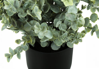 11&quot; Tall, Artificial Plant, Eucalyptus Grass, Indoor, Faux, Fake, Table, Greenery, Potted, Decorative (Set of 2) - Green / Black