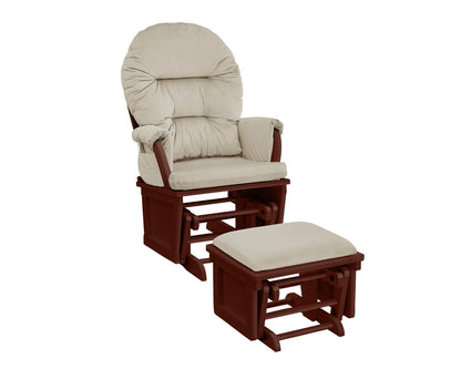 Madison - Glider &amp; Ottoman - White Base