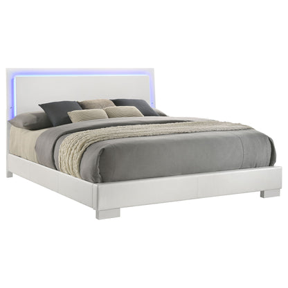 Strick &amp; Bolton - High Gloss Panel Bed With LED Lights