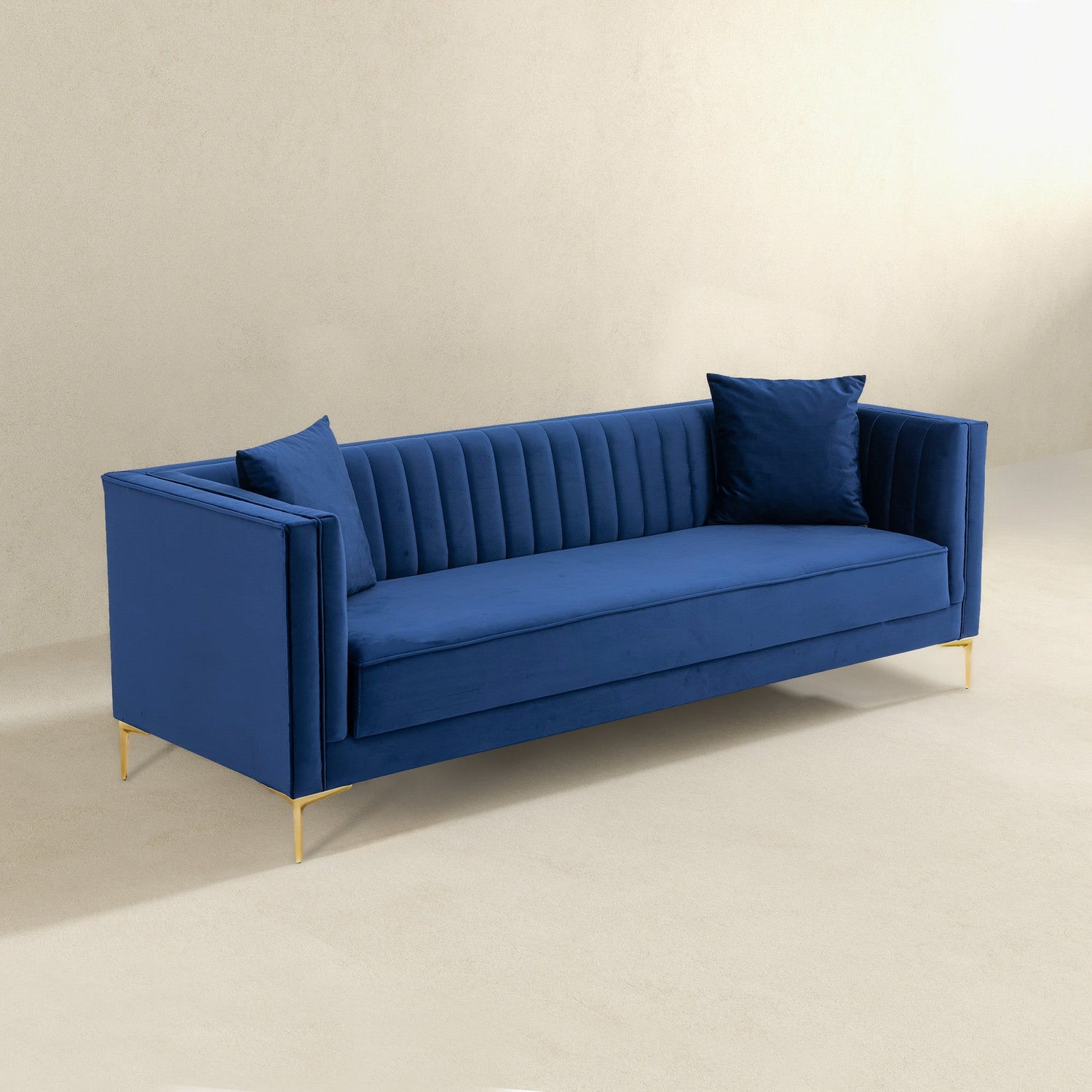 Angelina - Modern Channel Tufted Sofa
