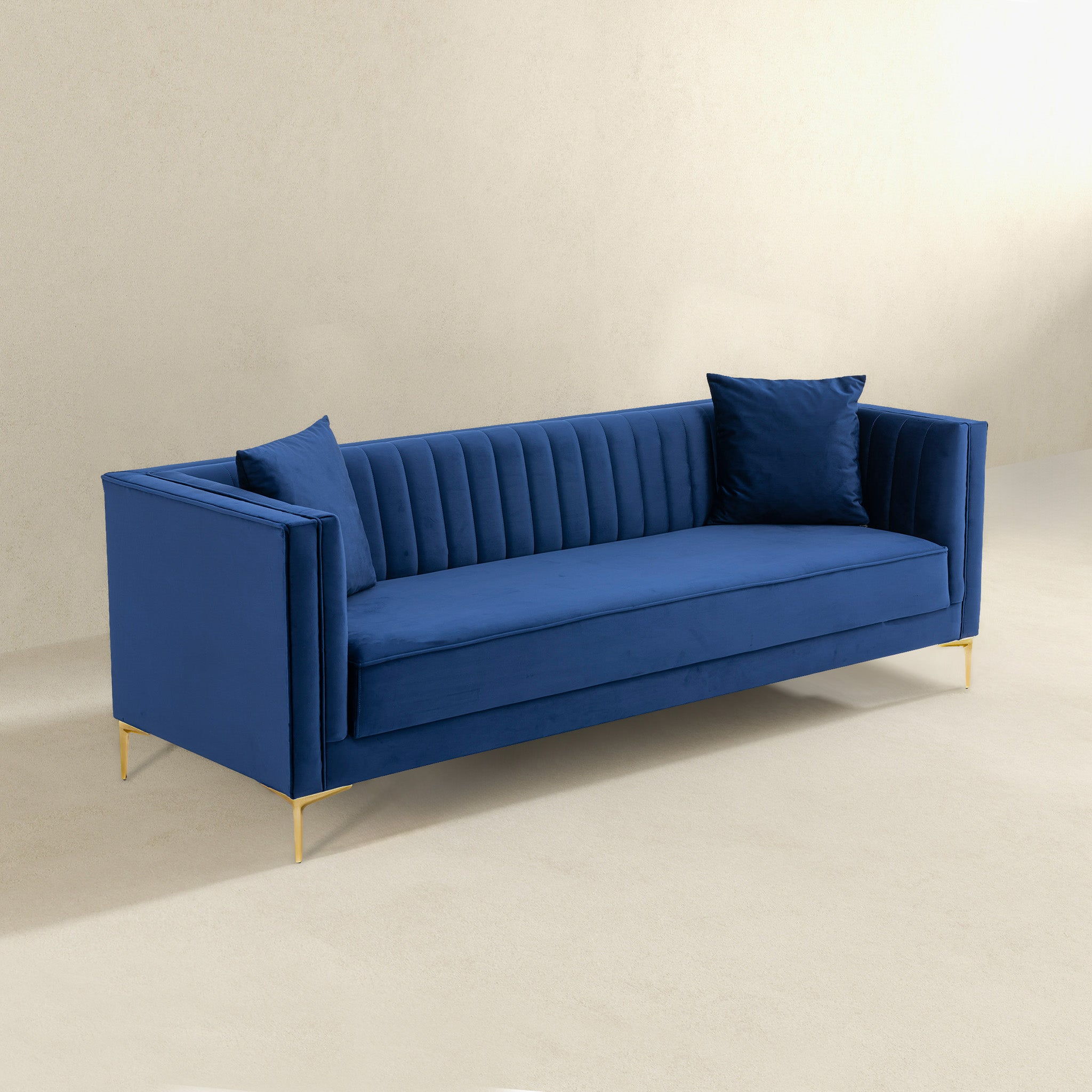 Angelina - Modern Channel Tufted Sofa