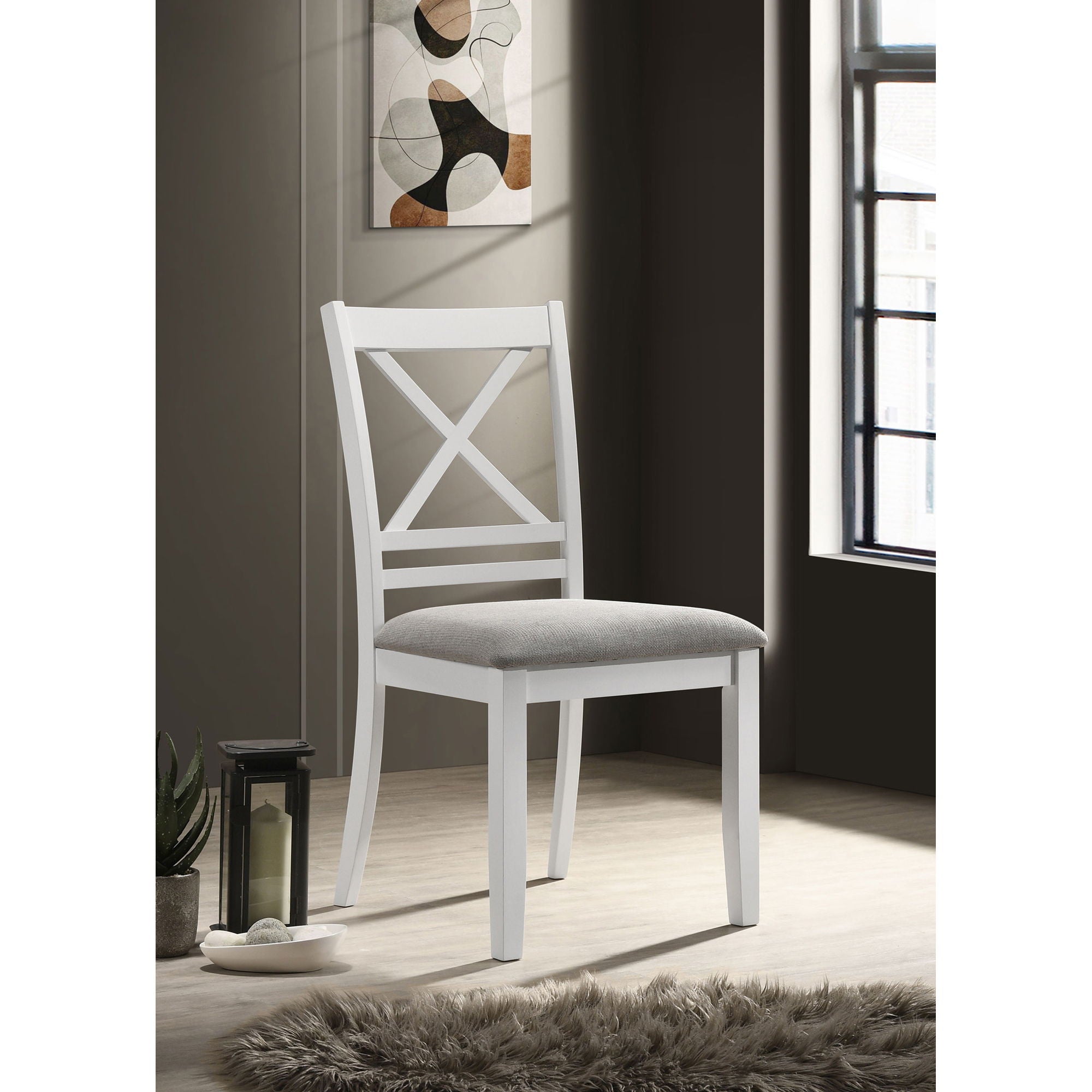 Evanston - Cross Back Dining Side Chair (Set of 2) - White