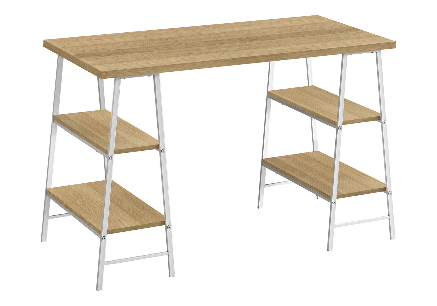 Computer Desk For Home Office, Laptop, Storage Shelves, Contemporary &amp; Modern