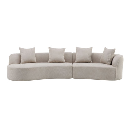 Elegant Curved Sectional Sofa With Full Foam Comfort