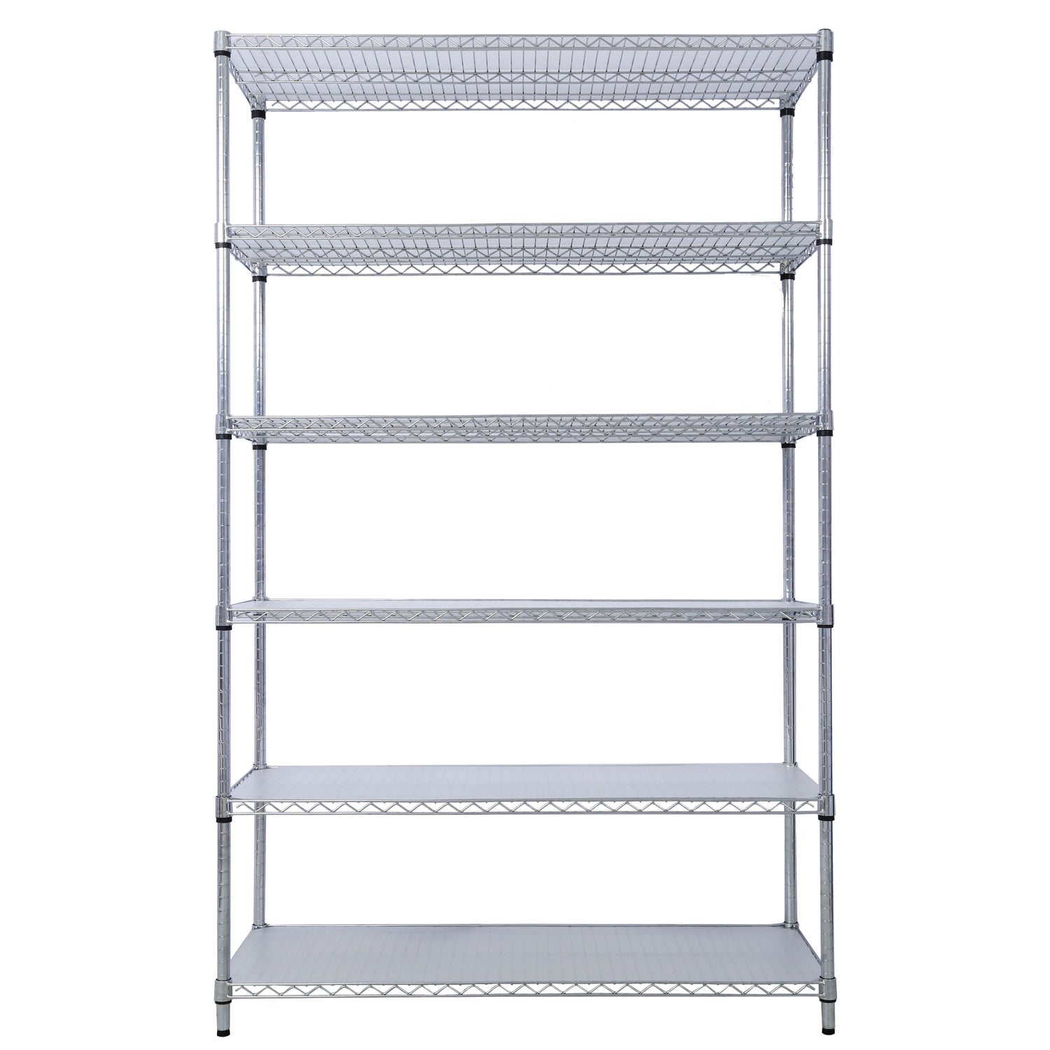 6 Tier 6000Lbs Capacity Nsf Metal Shelf Wire Shelving Unit, Heavy Duty Adjustable Storage Rack With Wheels &amp; Shelf Liners For Commercial Grade Utility Steel Storage Rack