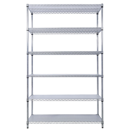 6 Tier 6000Lbs Capacity Nsf Metal Shelf Wire Shelving Unit, Heavy Duty Adjustable Storage Rack With Wheels &amp; Shelf Liners For Commercial Grade Utility Steel Storage Rack