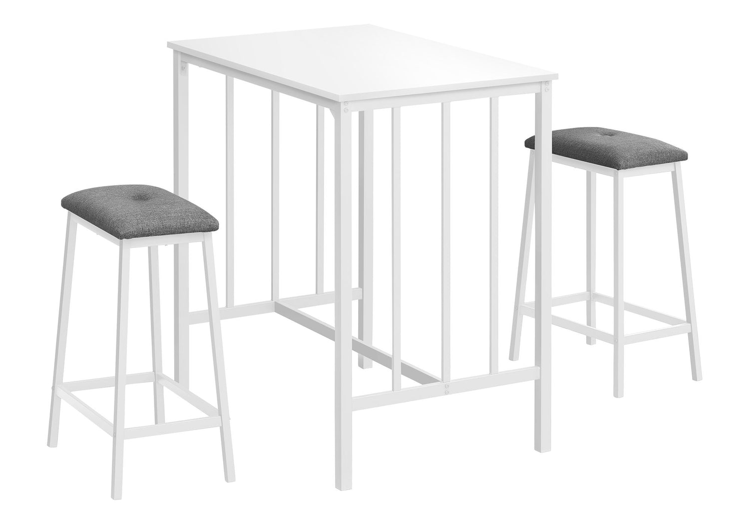 3 Pieces Dining Set, Counter Height, Rectangular, Small, Contemporary &amp; Modern