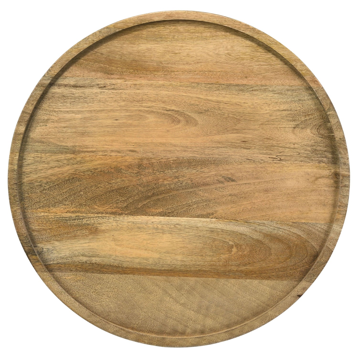 Pedestal Accent Table With Eco Friendly Base And Round Lipped Top - Brown