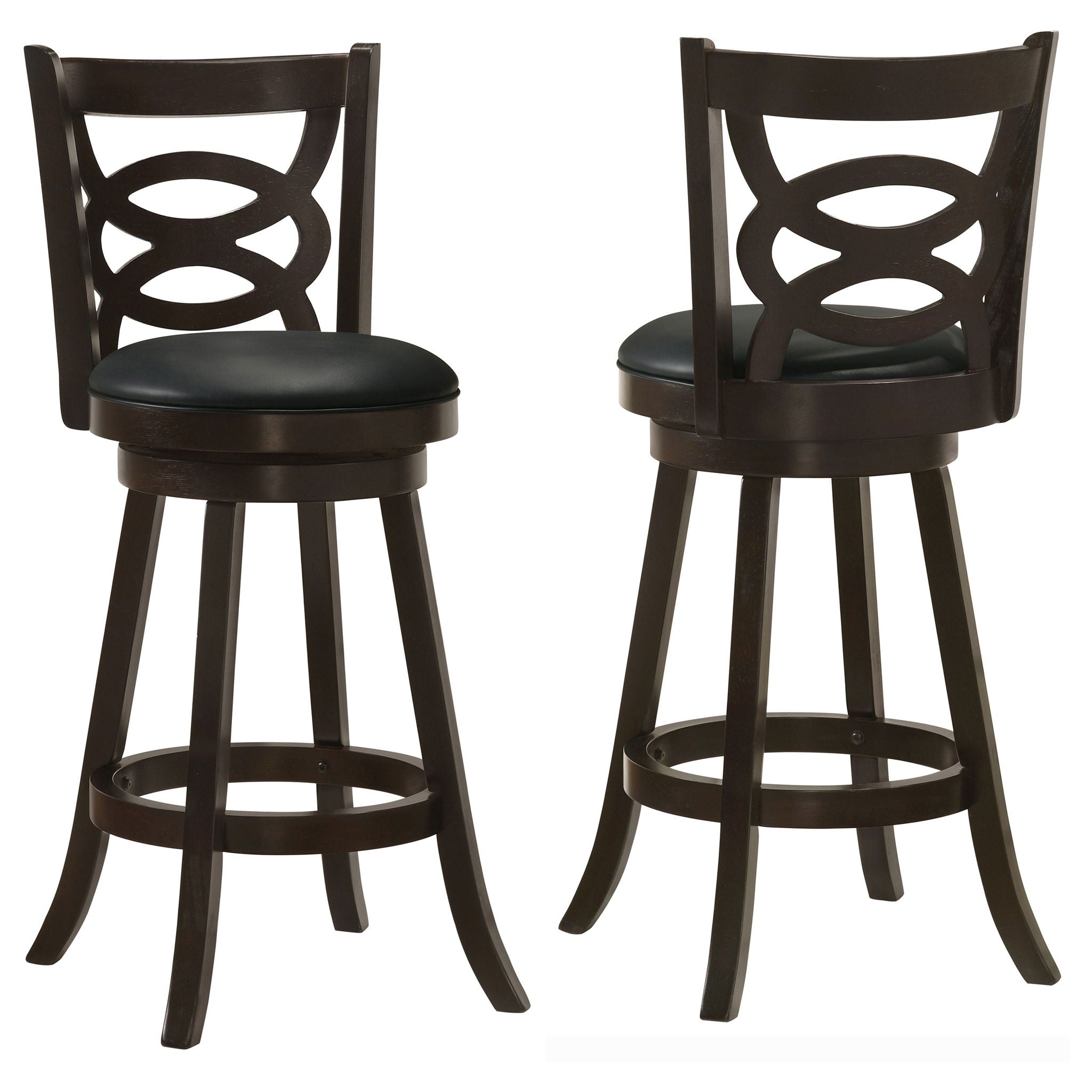 Swivel Bar Stool (Set of 2) - Black