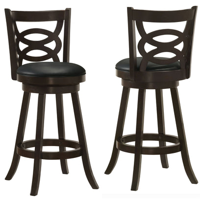 Swivel Bar Stool (Set of 2) - Black