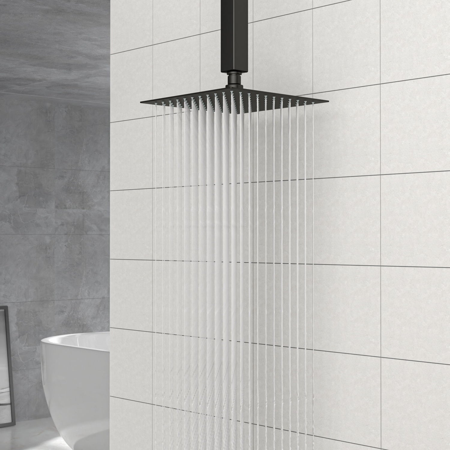 8&quot; Square Rain Shower Head, Ceiling / Wall Mount Stainless Steel Bath Fixture