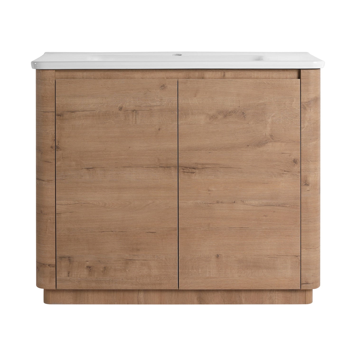 Freestanding Bathroom Vanity With Sink &amp; 2 Soft Close Doors