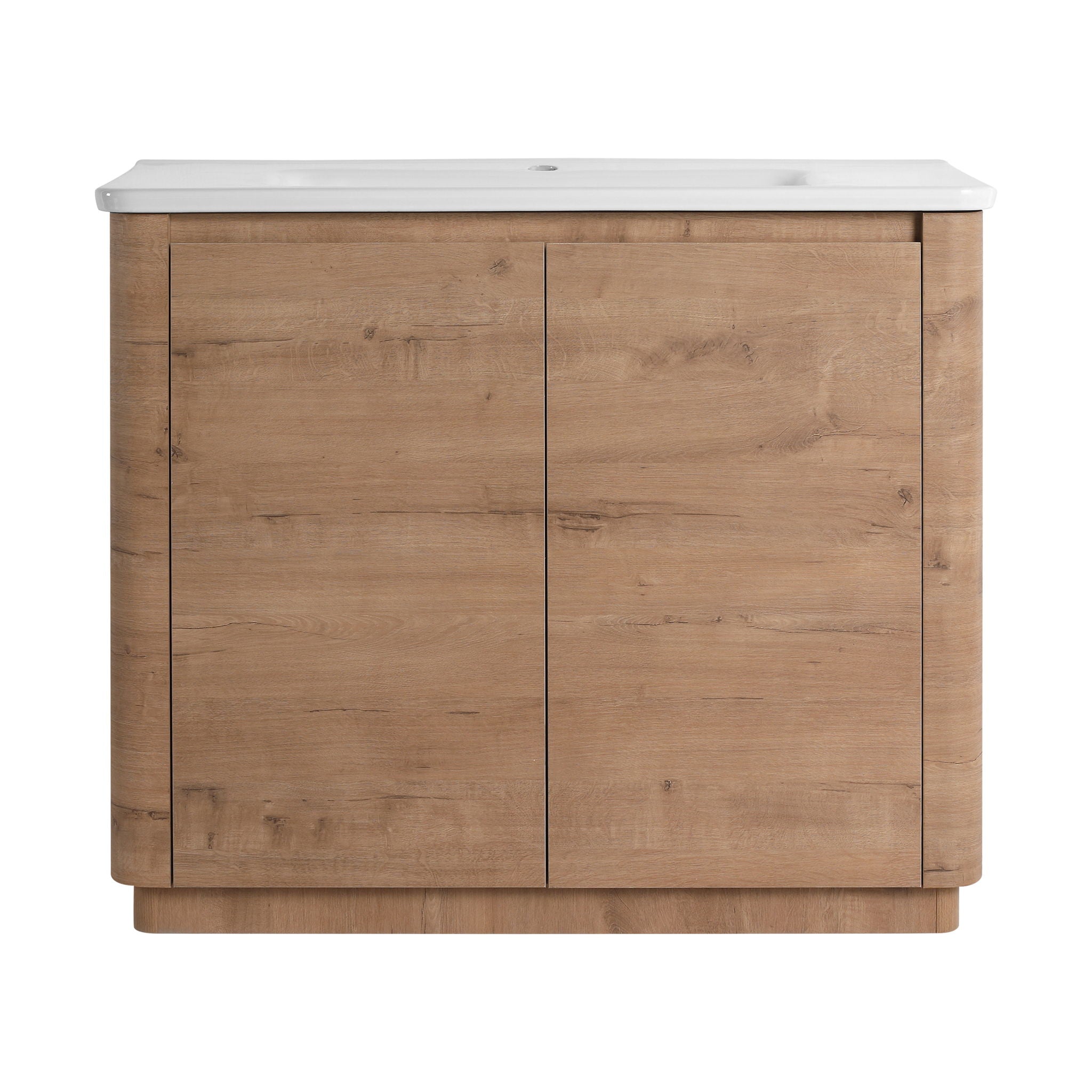 Freestanding Bathroom Vanity With Sink &amp; 2 Soft Close Doors