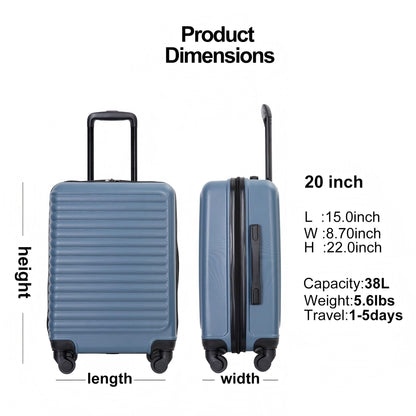 20&quot; Carry On Luggage Lightweight Suitcase, Spinner Wheels