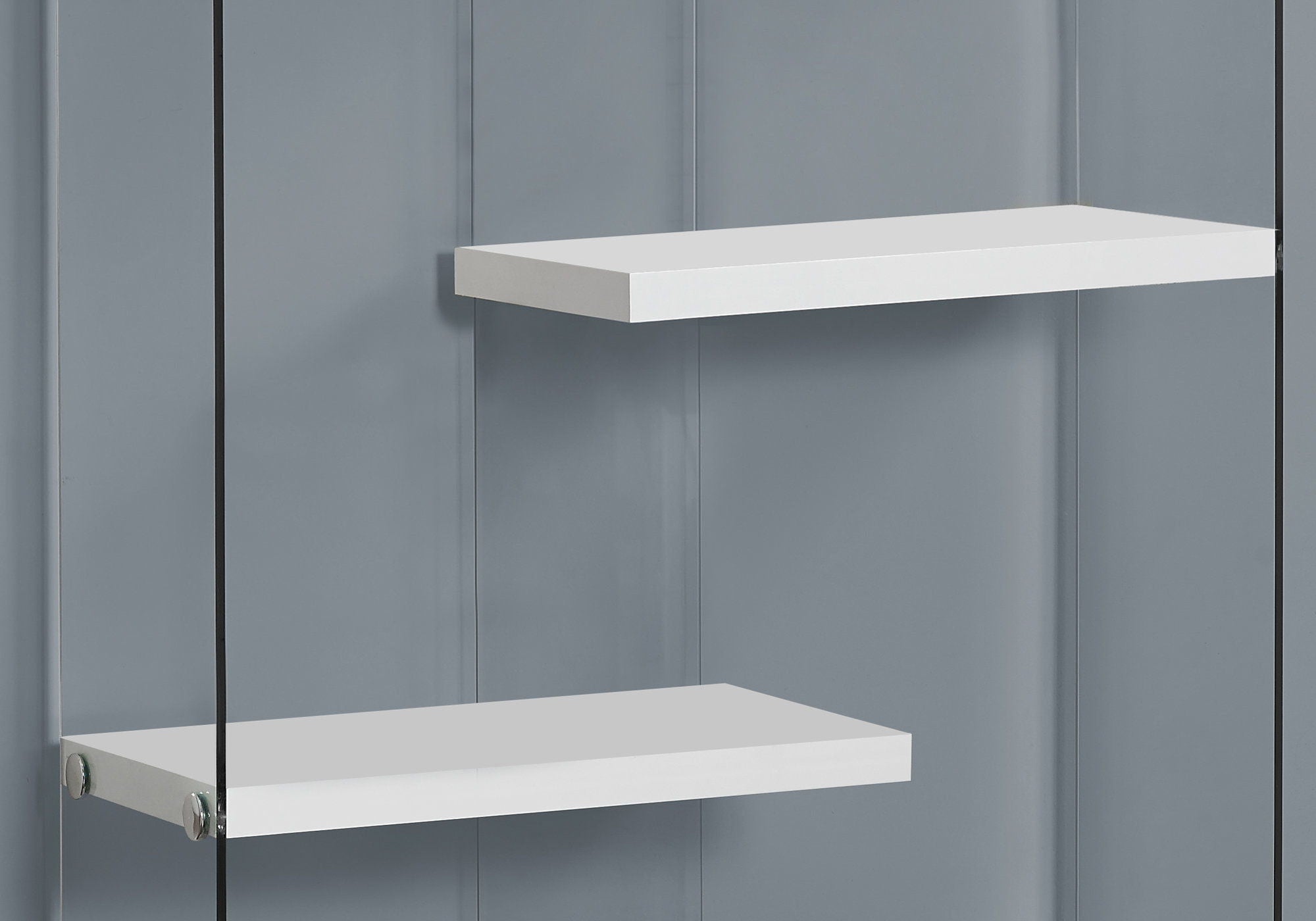 Bookshelf, Bookcase, Etagere, 5 Tier, Office, Glossy Contemporary &amp; Modern - White