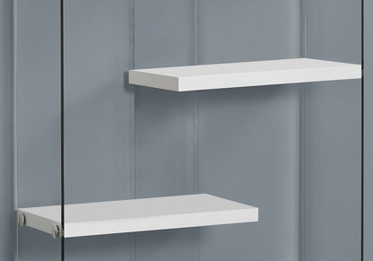 Bookshelf, Bookcase, Etagere, 5 Tier, Office, Glossy Contemporary &amp; Modern - White