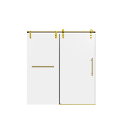 Frameless Single Sliding Shower Doors With Towel Rail &amp; Handle