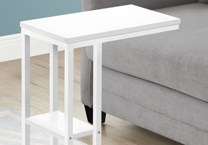 Accent Table, C - Shaped, Marble Look Contemporary &amp; Modern Convenient Design