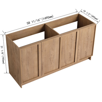 Freestanding Bathroom Vanity &amp; Soft Close Cabinet Doors, Excluding Sink