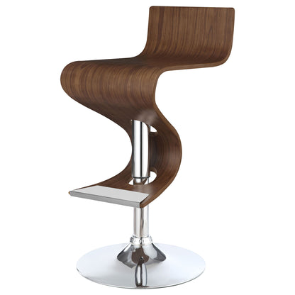 S-Shaped Adjustable Bar Stool - Brown