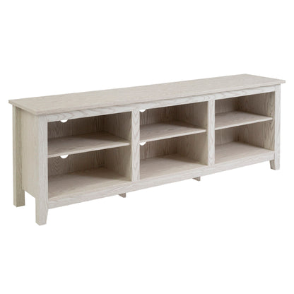 Modern Transitional 3 Shelf Open Storage 70&quot; TV Stand For 80&quot; TVs