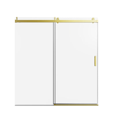 Frameless Sliding Shower Door With Soft- Close, 3 / 8" Tempered Glass