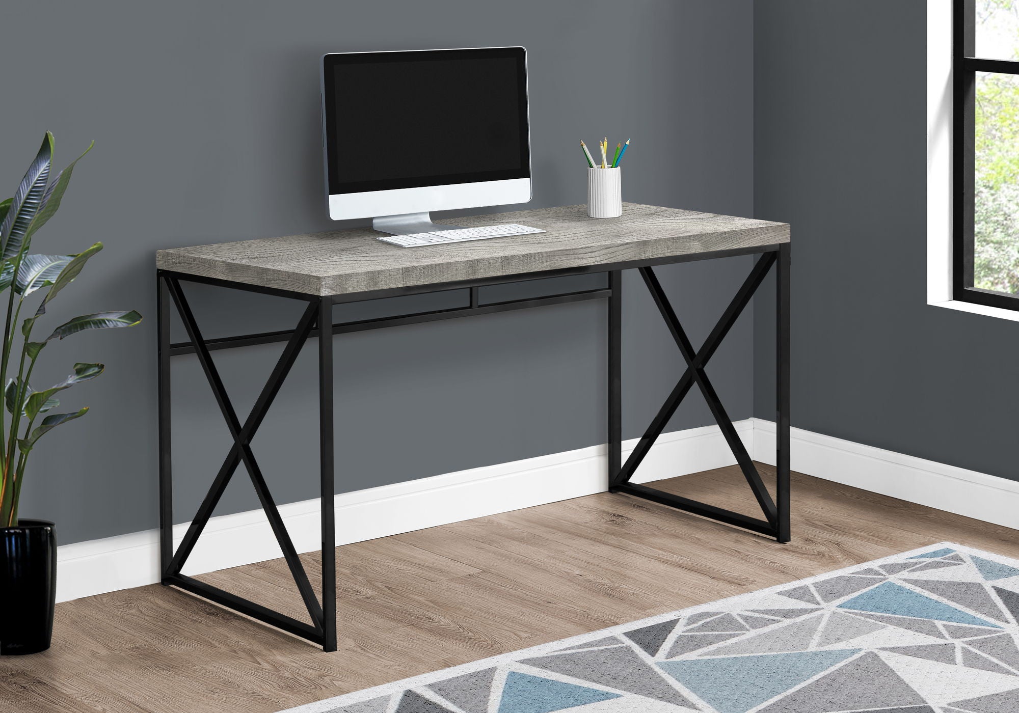 Computer Desk For Home Office, Laptop, Glossy Contemporary &amp; Modern
