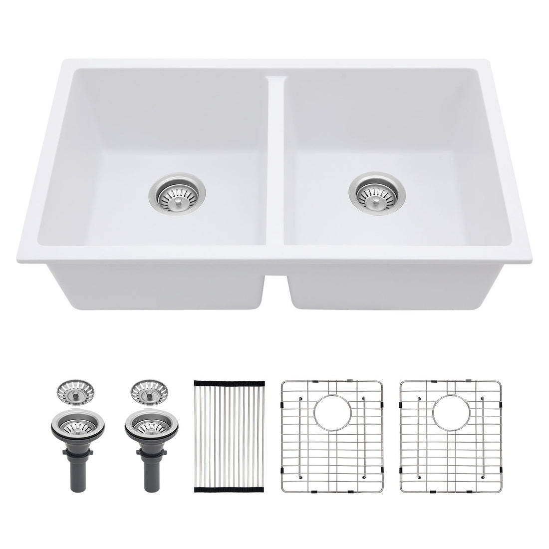 Granite Composite Double Bowl Undermount Kitchen Sink