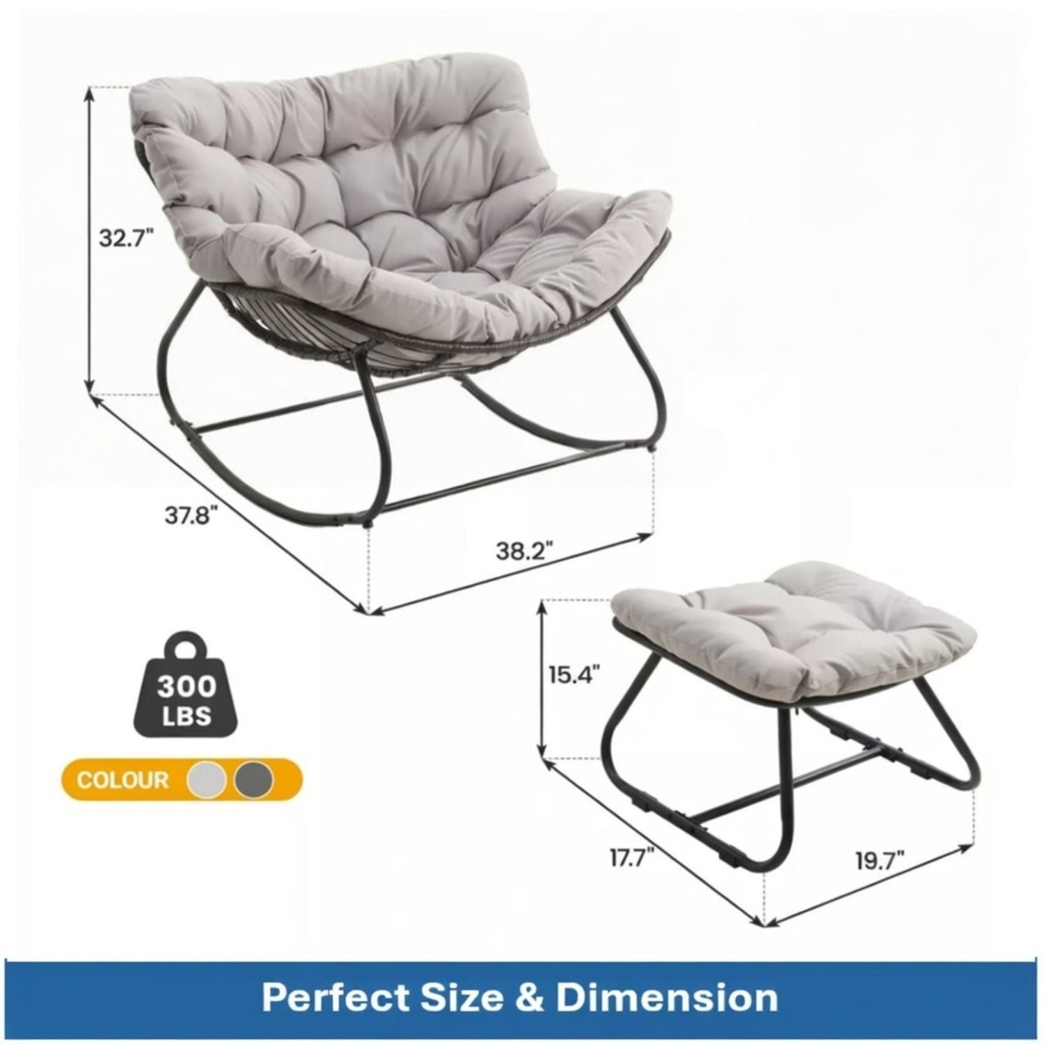 Egg Rocking Chair With Ottoman