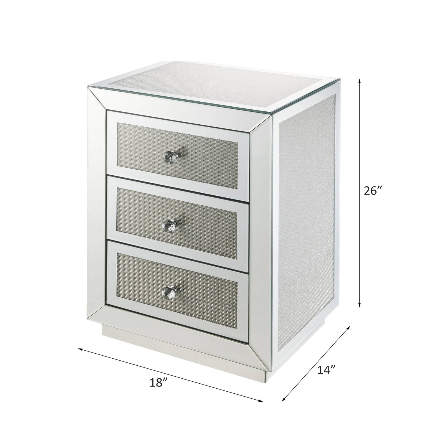 Noralie - Accent Table - Silver / Mirror