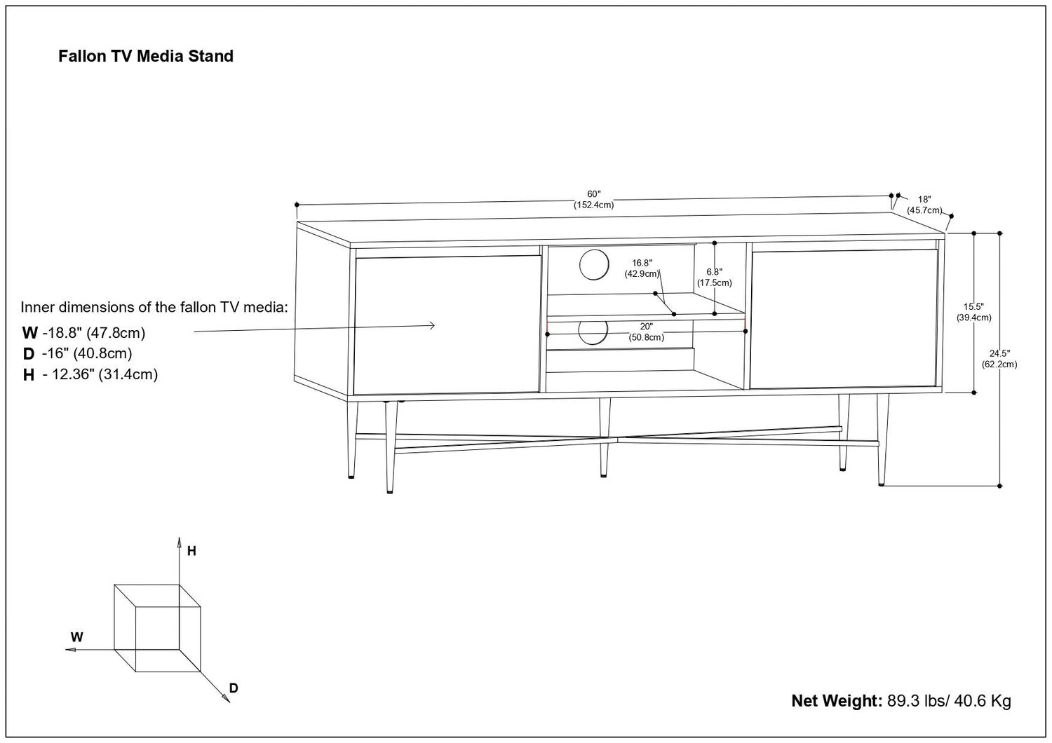 Fallon - TV Media Stand - Natural
