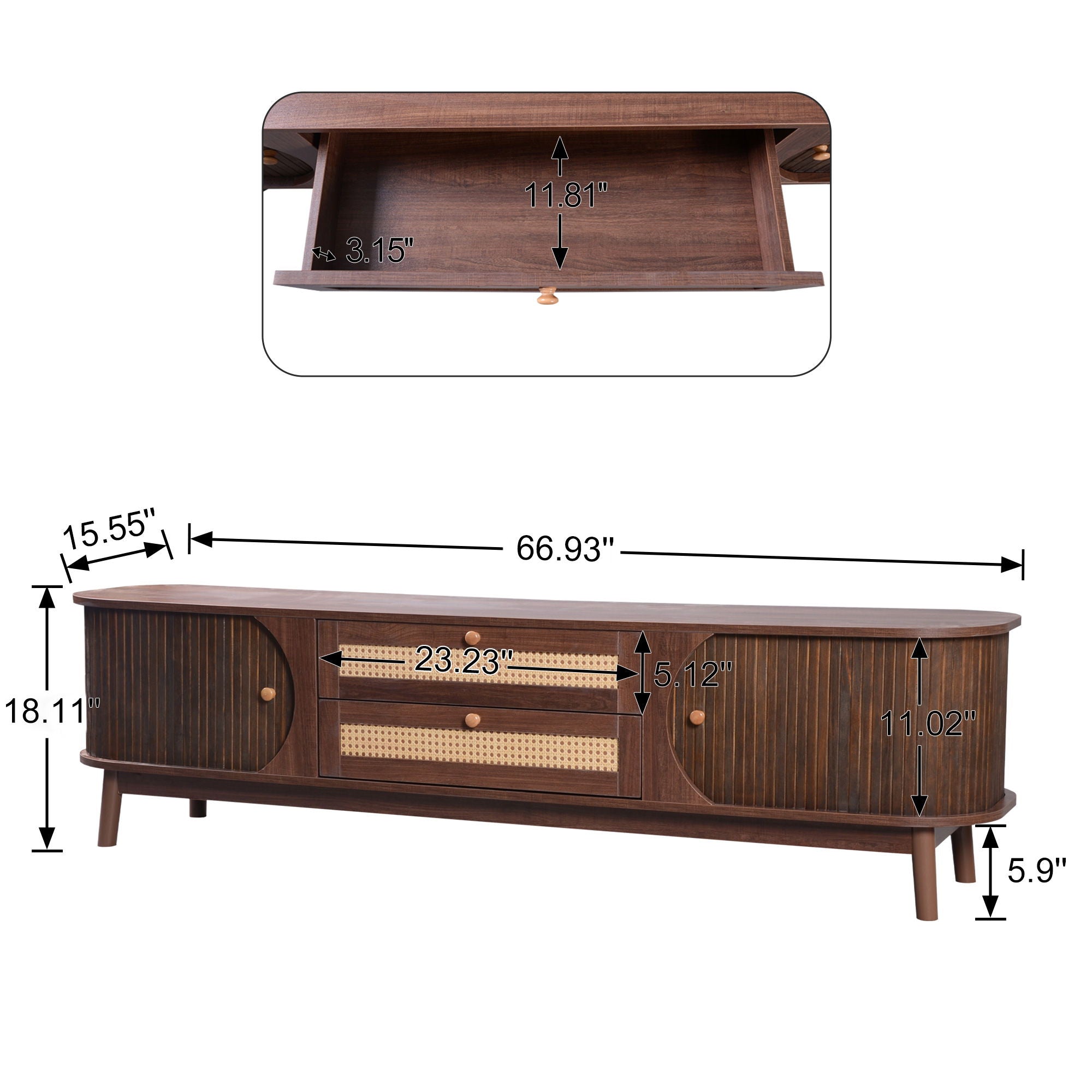 TV Stand For TVs Up To 75&