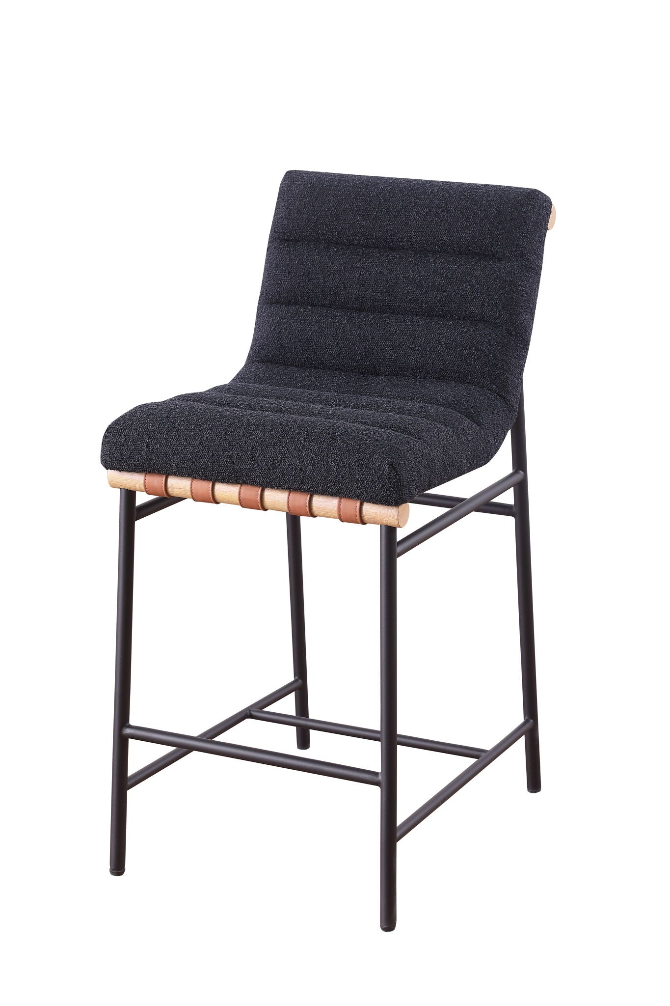 Lahni - 17&quot; Boucle Fabric Counter Height Chair