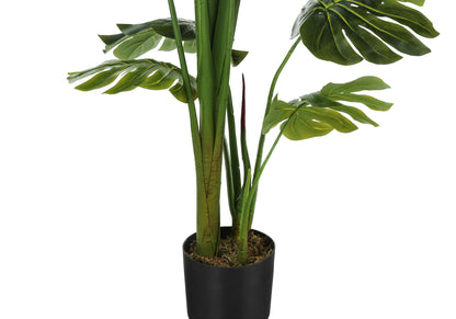 55&quot; Tall, Artificial Plant, Monstera Tree, Indoor, Faux, Fake, Floor, Greenery, Potted, Real Touch, Decorative - Green / Black