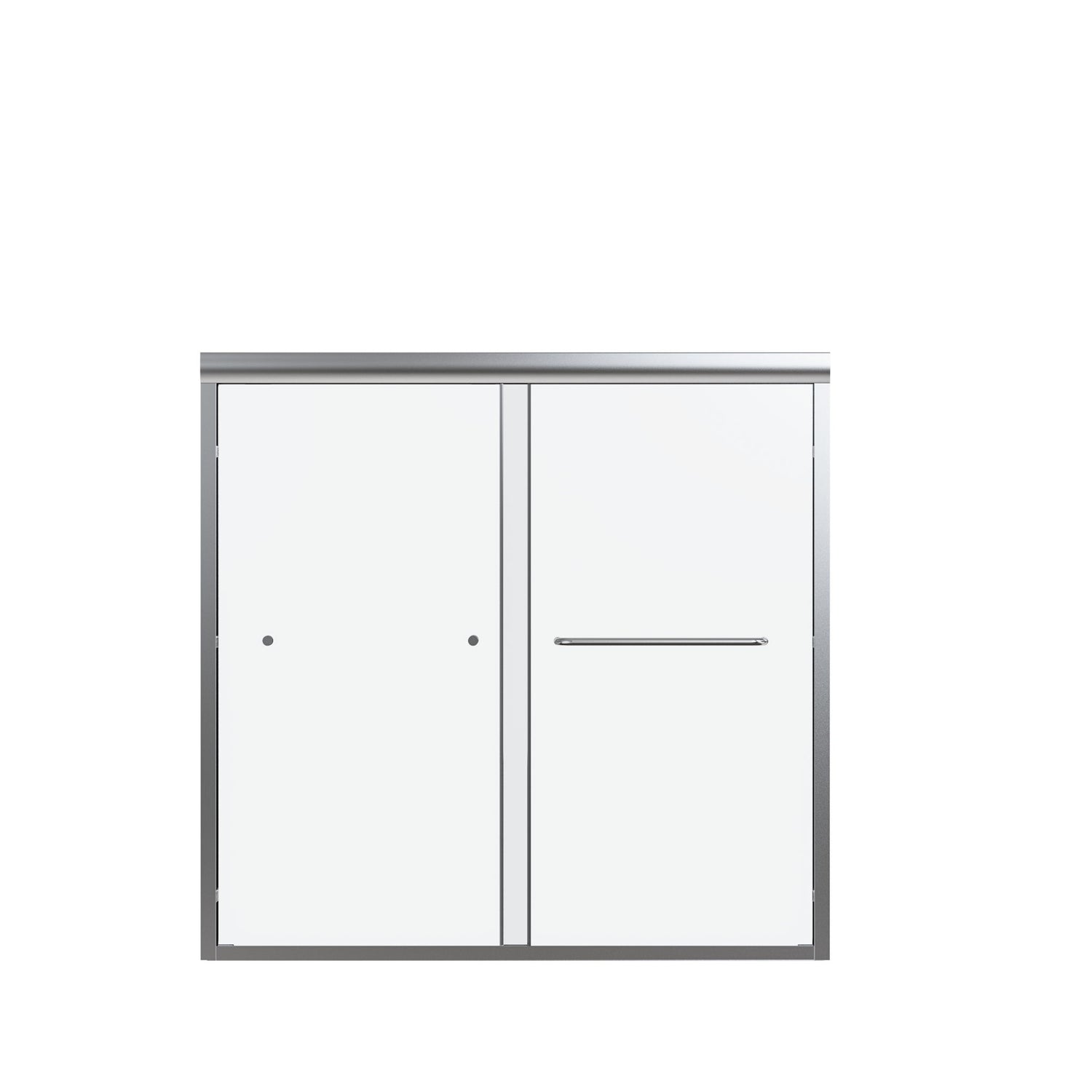 Semi-Frameless Double Sliding Shower Door, Bypass Shower Door, 1 / 4&quot; (6Mm) Thick SGCC Tempered Glass Door
