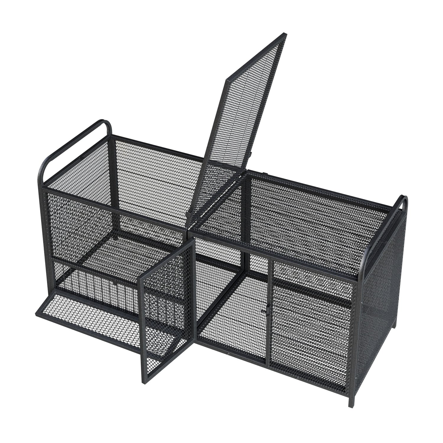Chicken Cage, Poultry Breeding Coop - Black / Silver