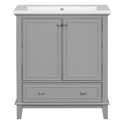 Modern Bathroom Vanity With Sink Combo, Multi Functional Cabinet With Doors And Drawer