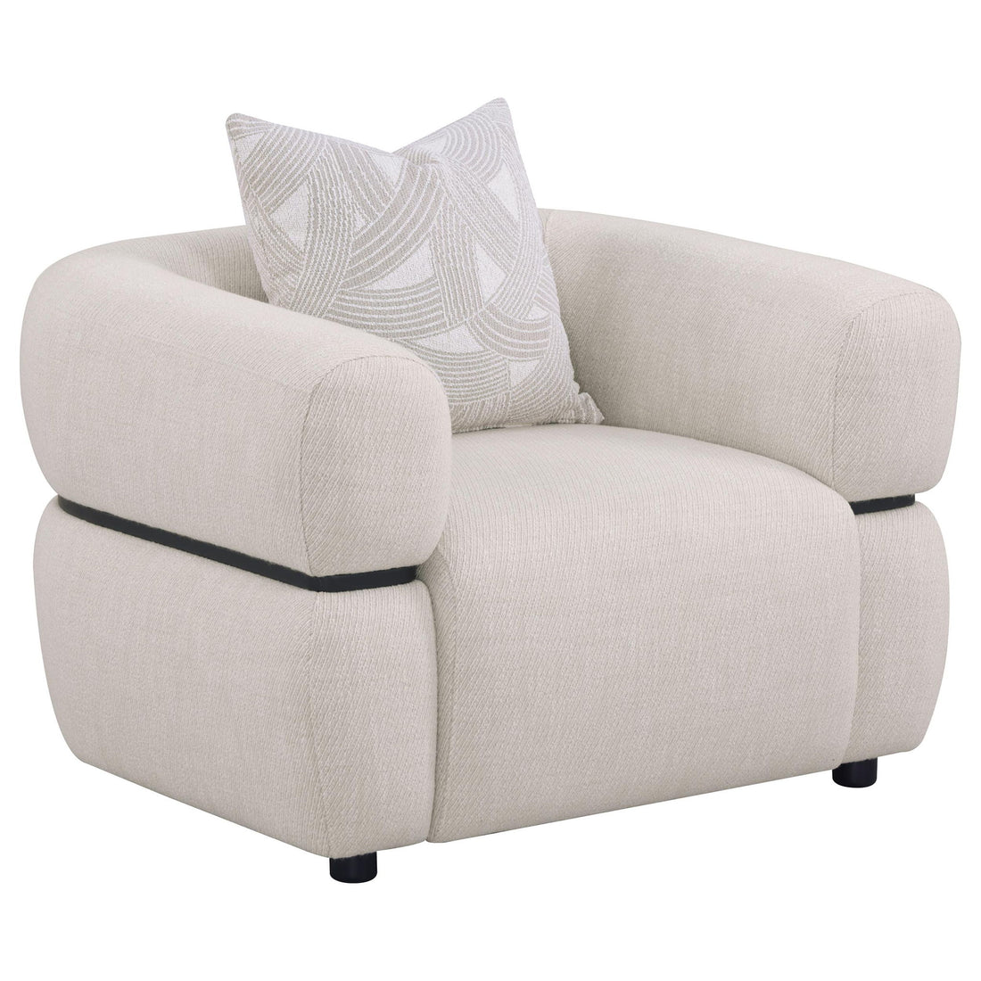 Ramsay - Round Arm Accent Chair - Beige