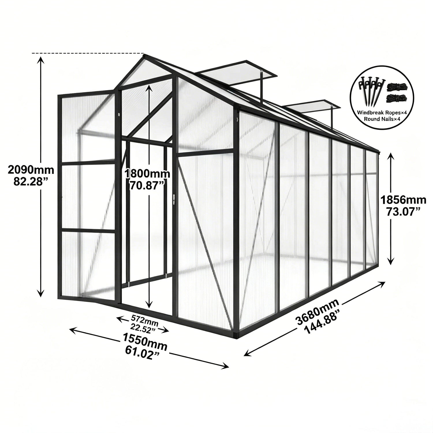 Gain Height Windproof house With Raised Base