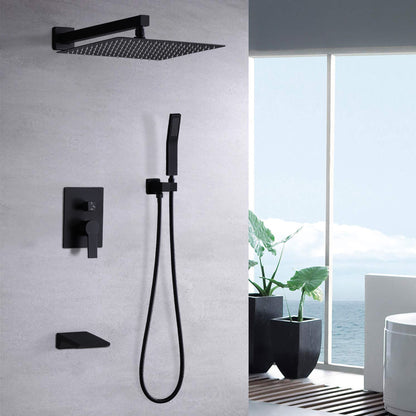 Modern 10&quot; Wall Mounted Rainfall Shower Head System