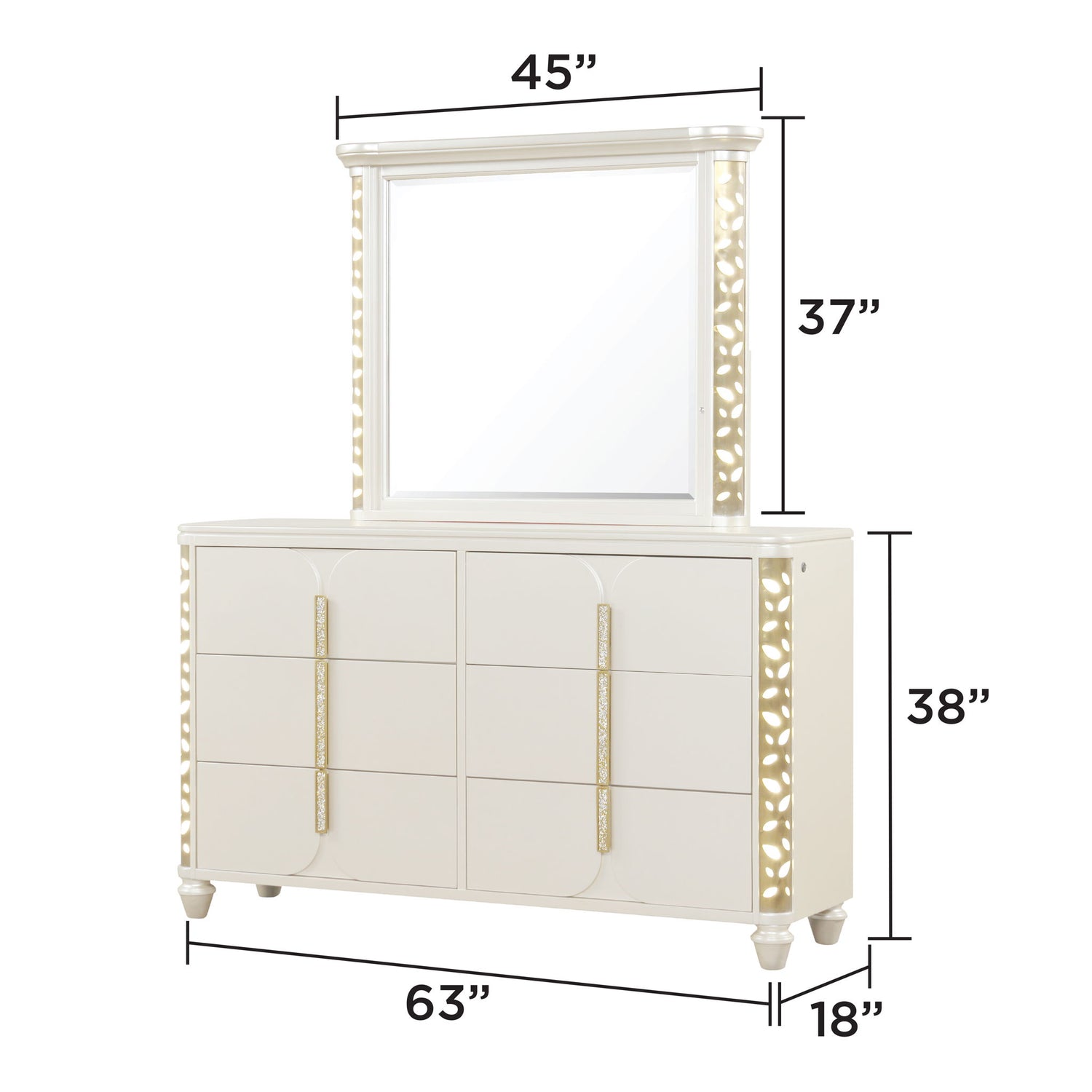 Cinderella - Bedroom Set With LED