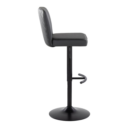 Henry - Contemporary Adjustable Barstool &amp; Swivel With Rounded T Footrest (Set of 2)
